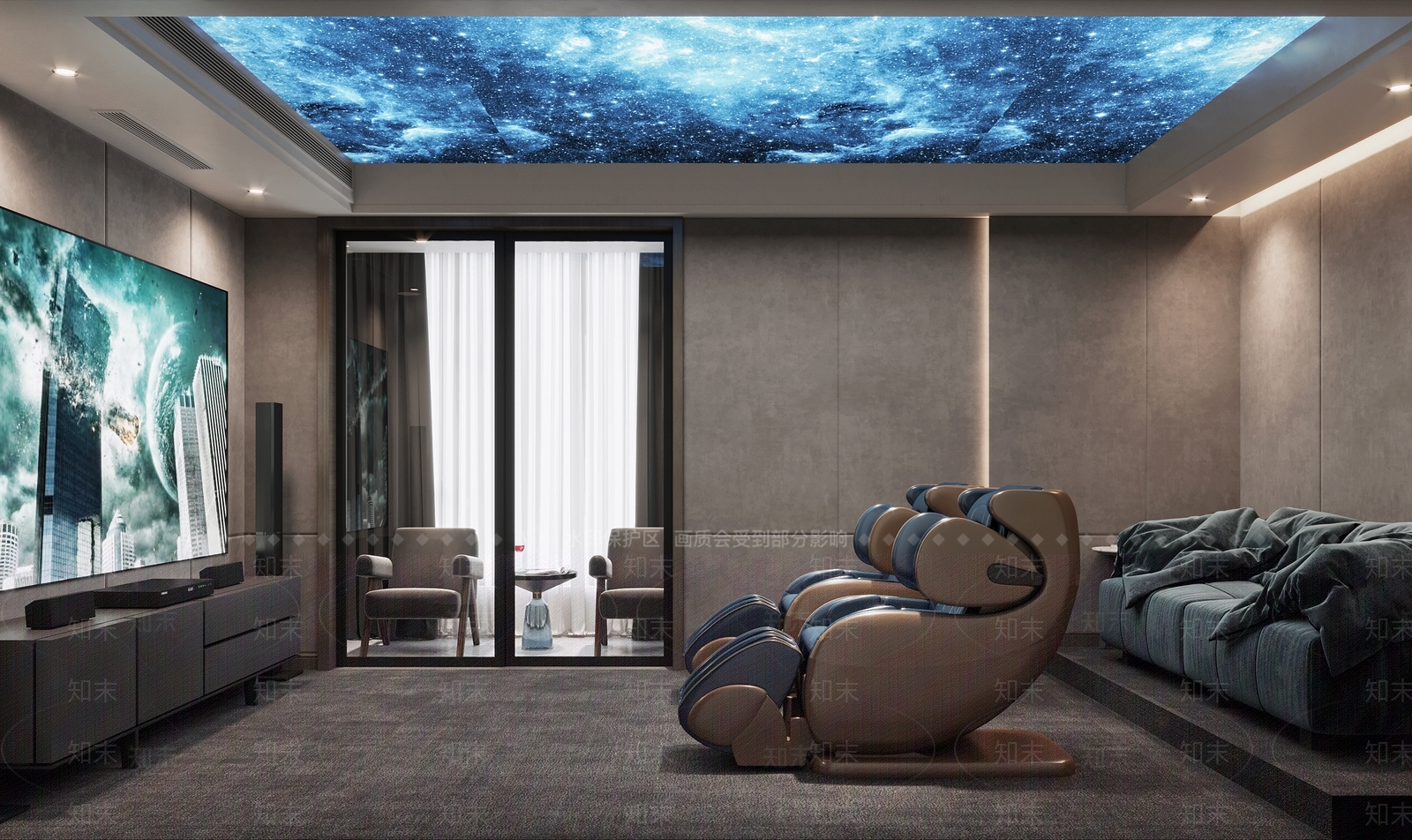 现代家居影音室3D模型下载【ID:896587940】