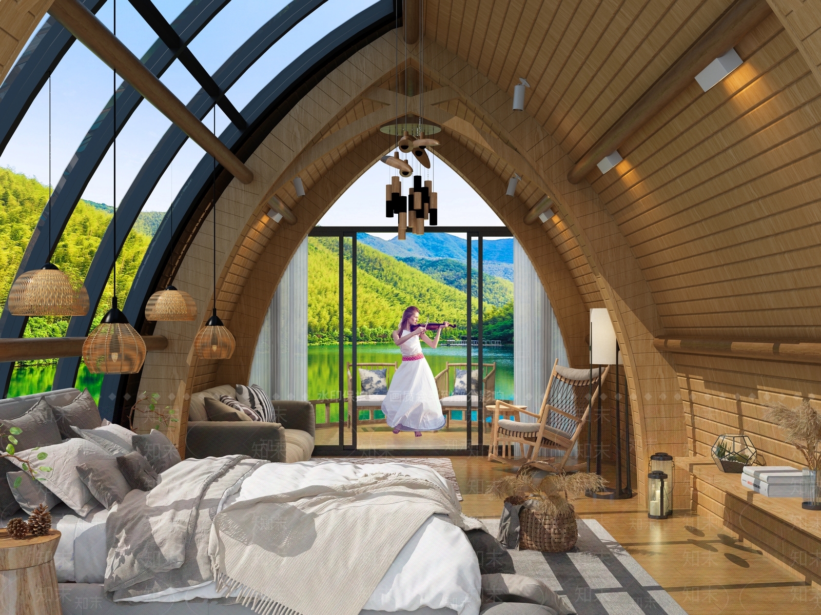 现代民宿3D模型下载【ID:496590661】