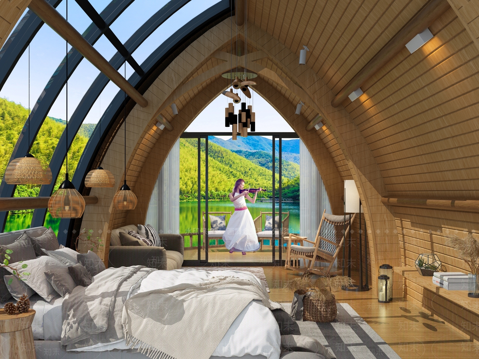 现代民宿3D模型下载【ID:496590661】
