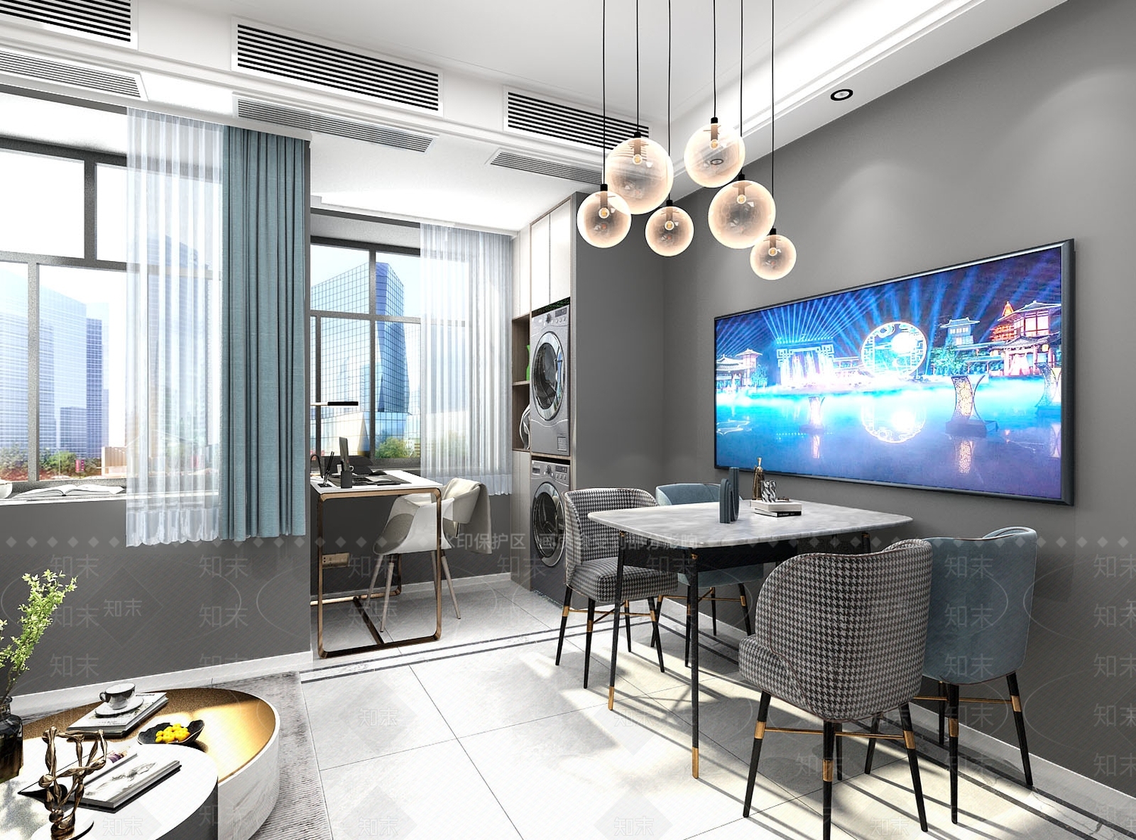 现代单身公寓3D模型下载【ID:996591719】