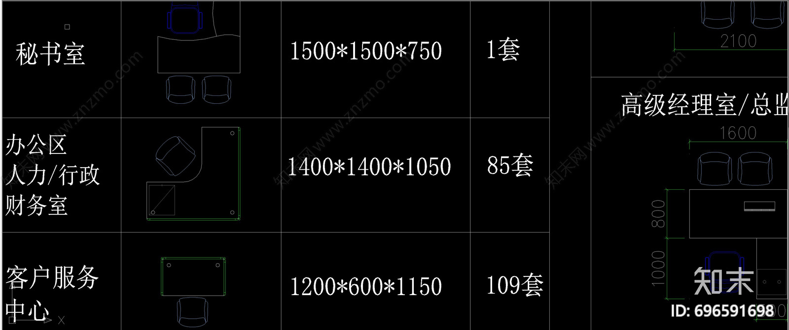 办公设备施工图下载【ID:696591698】