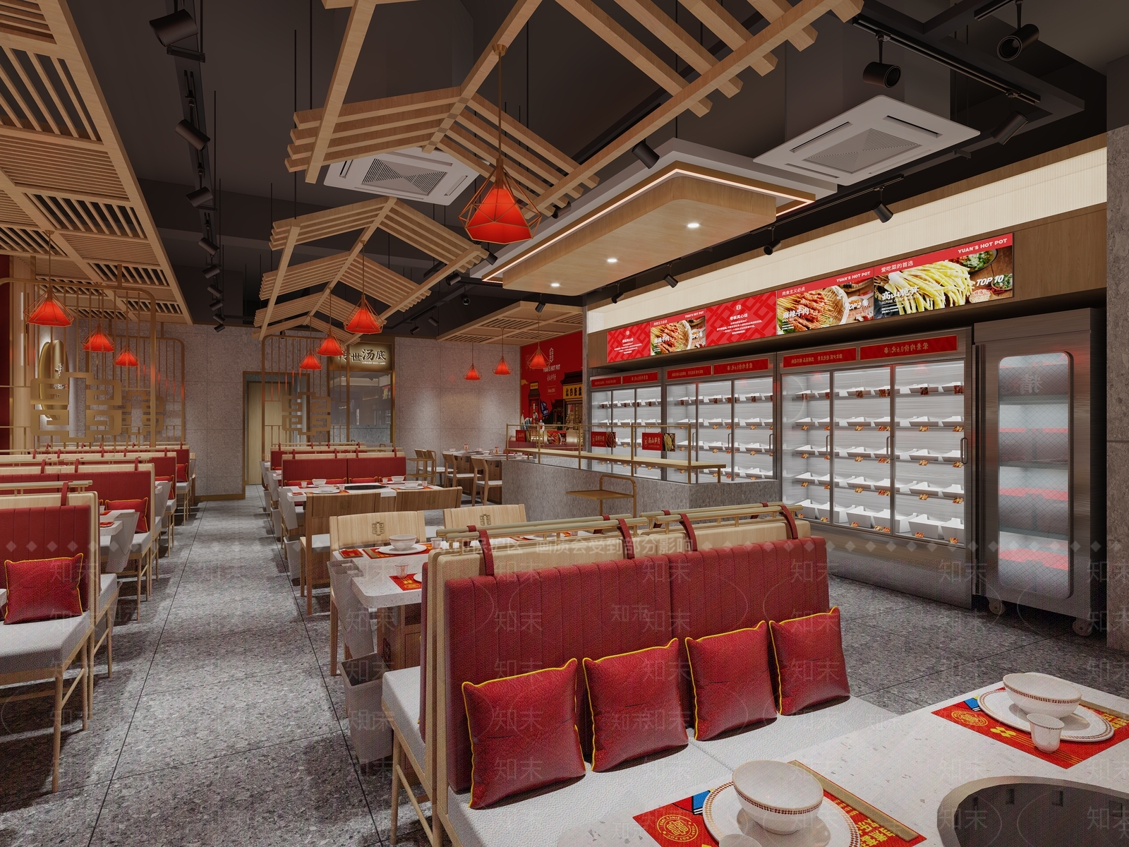新中式火锅店3D模型下载【ID:396597201】