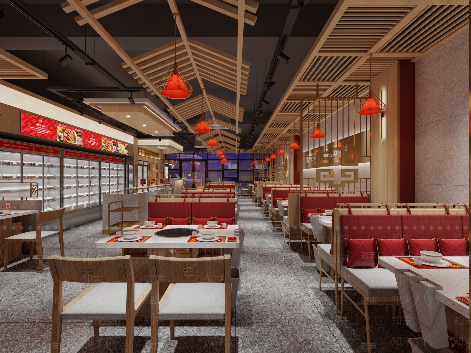 新中式火锅店3D模型下载【ID:396597201】