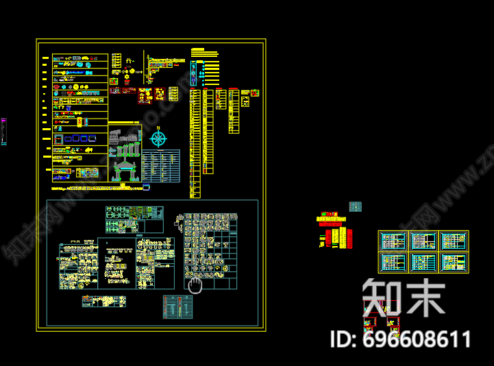 室内设计平面模块施工图下载【ID:696608611】