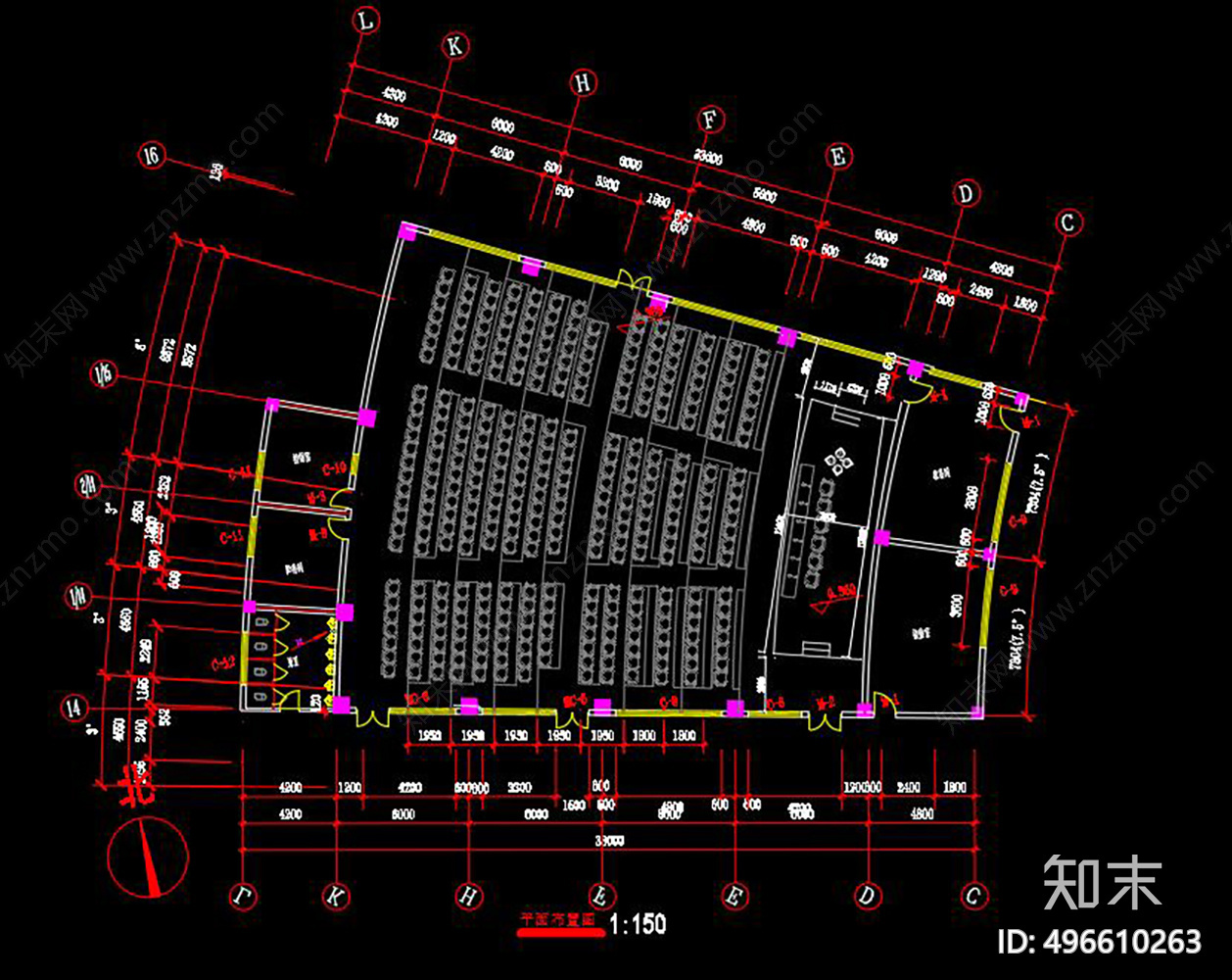 大学阶梯教室施工图下载【ID:496610263】