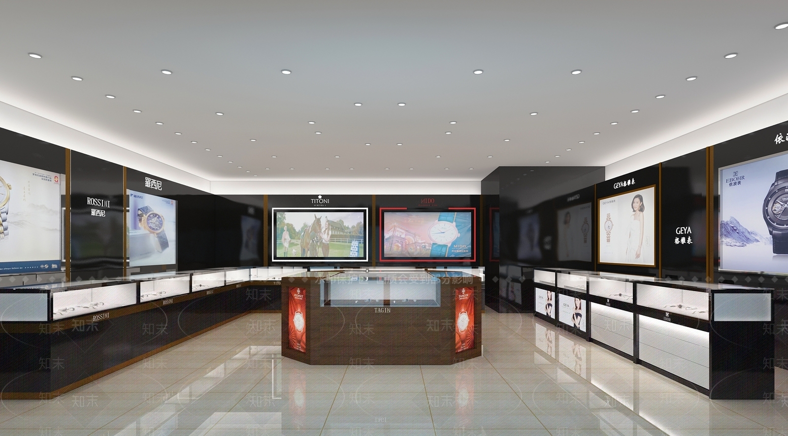 现代钟表店3D模型下载【ID:696621079】