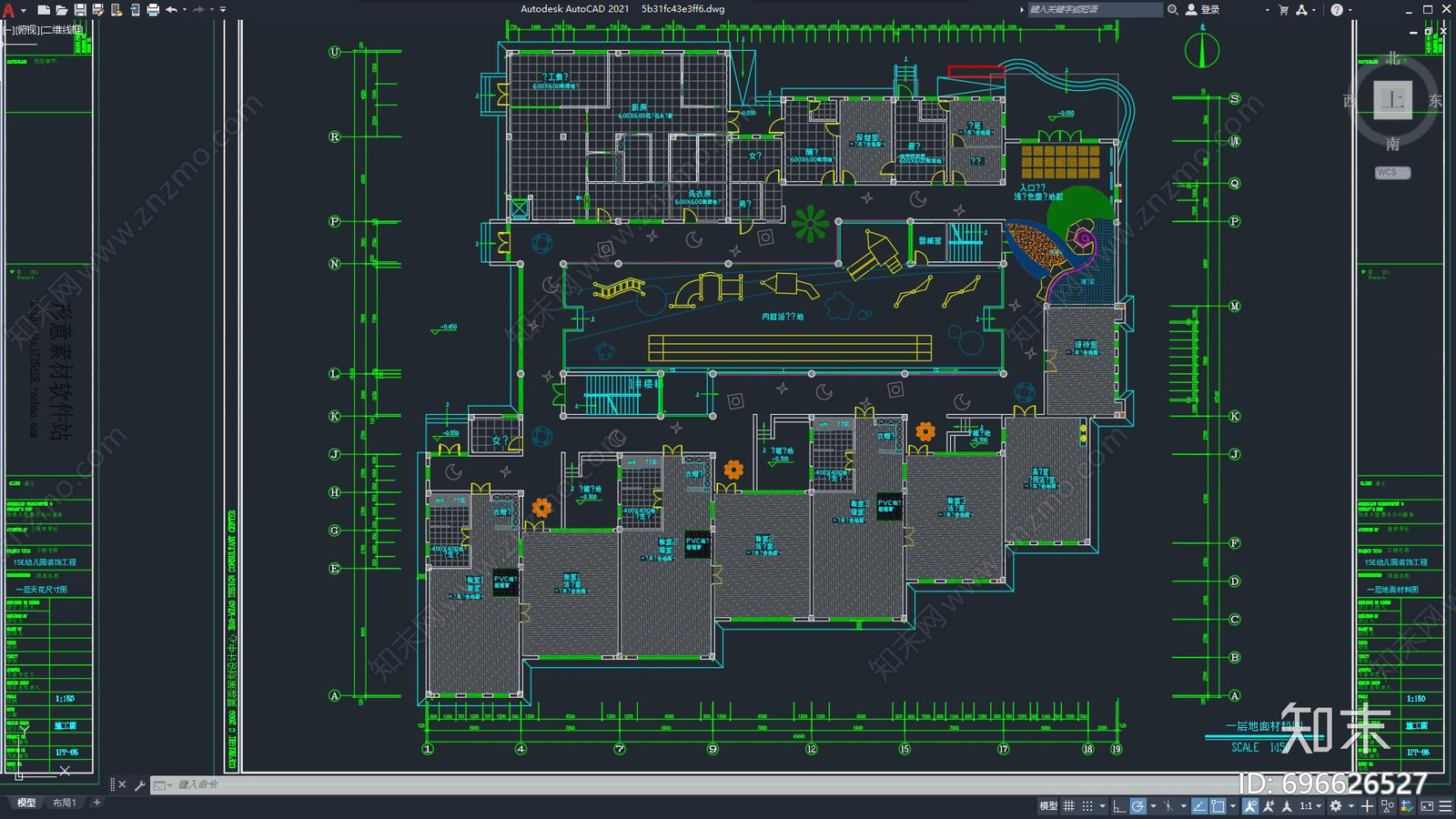 幼儿园整体规划方案cad施工图下载【ID:696626527】