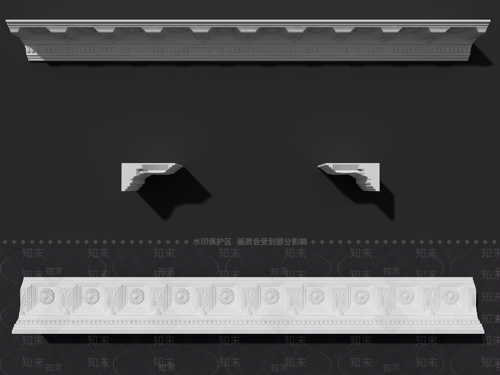 欧式古典线条3D模型下载【ID:896626834】