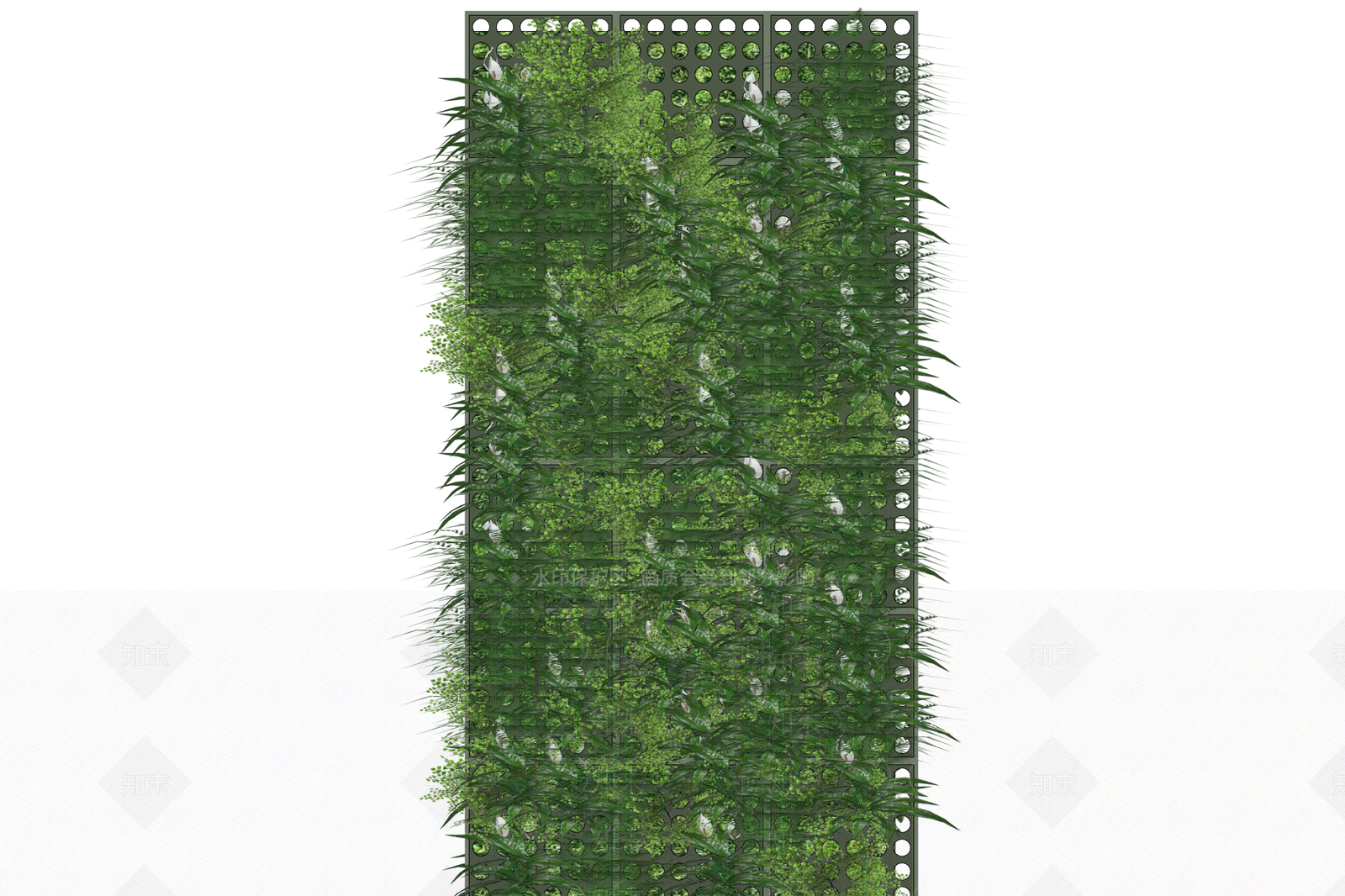 现代绿植墙SU模型下载【ID:296632218】