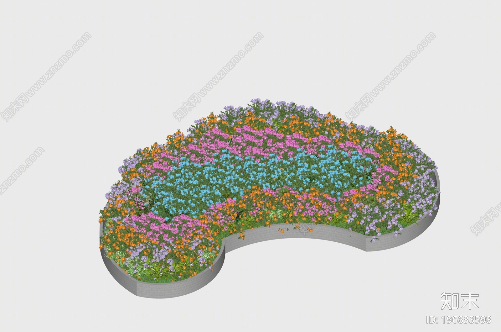 现代花坛SU模型下载【ID:196633598】