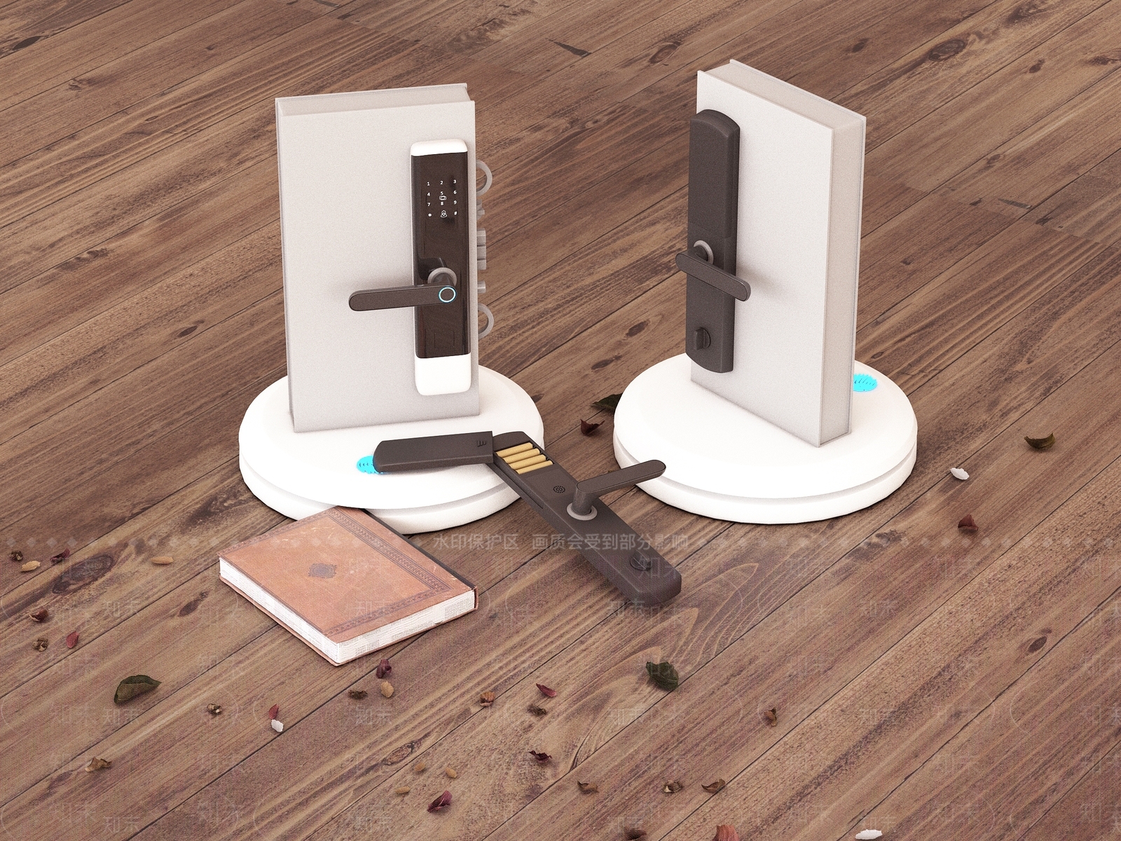 现代门配件3D模型下载【ID:796640014】