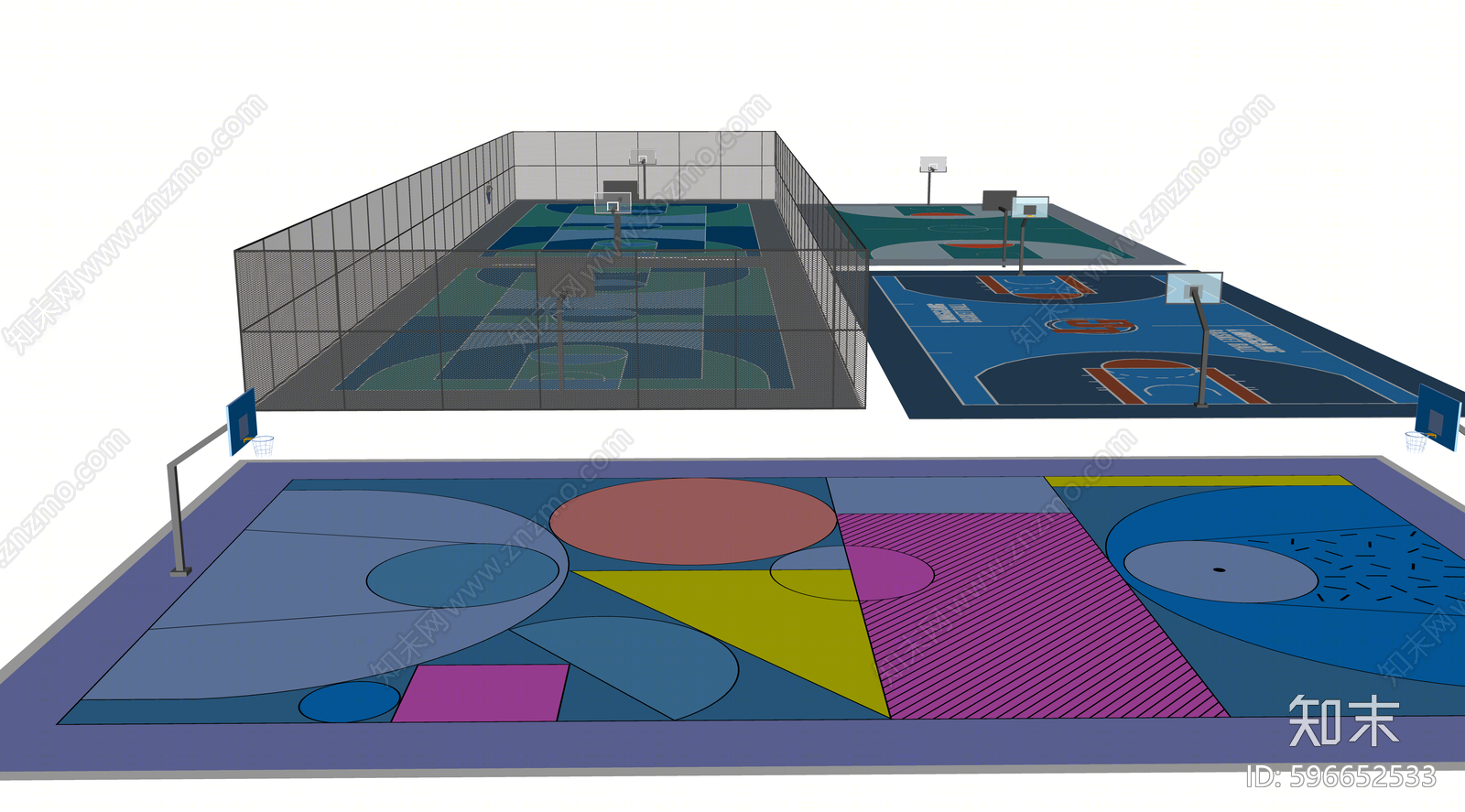 现代运动场地SU模型下载【ID:596652533】