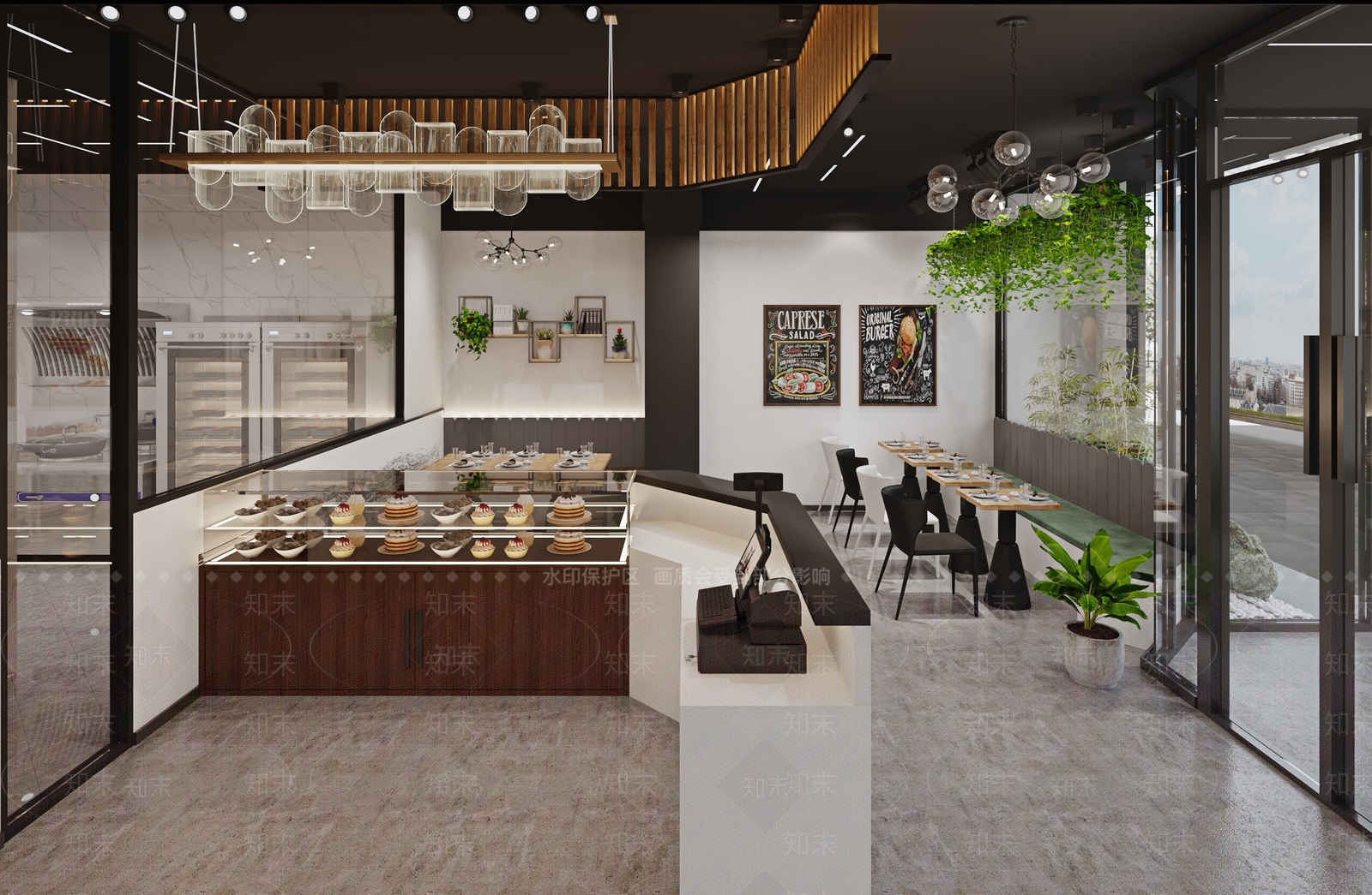 现代甜品面包店3D模型下载【ID:396658438】