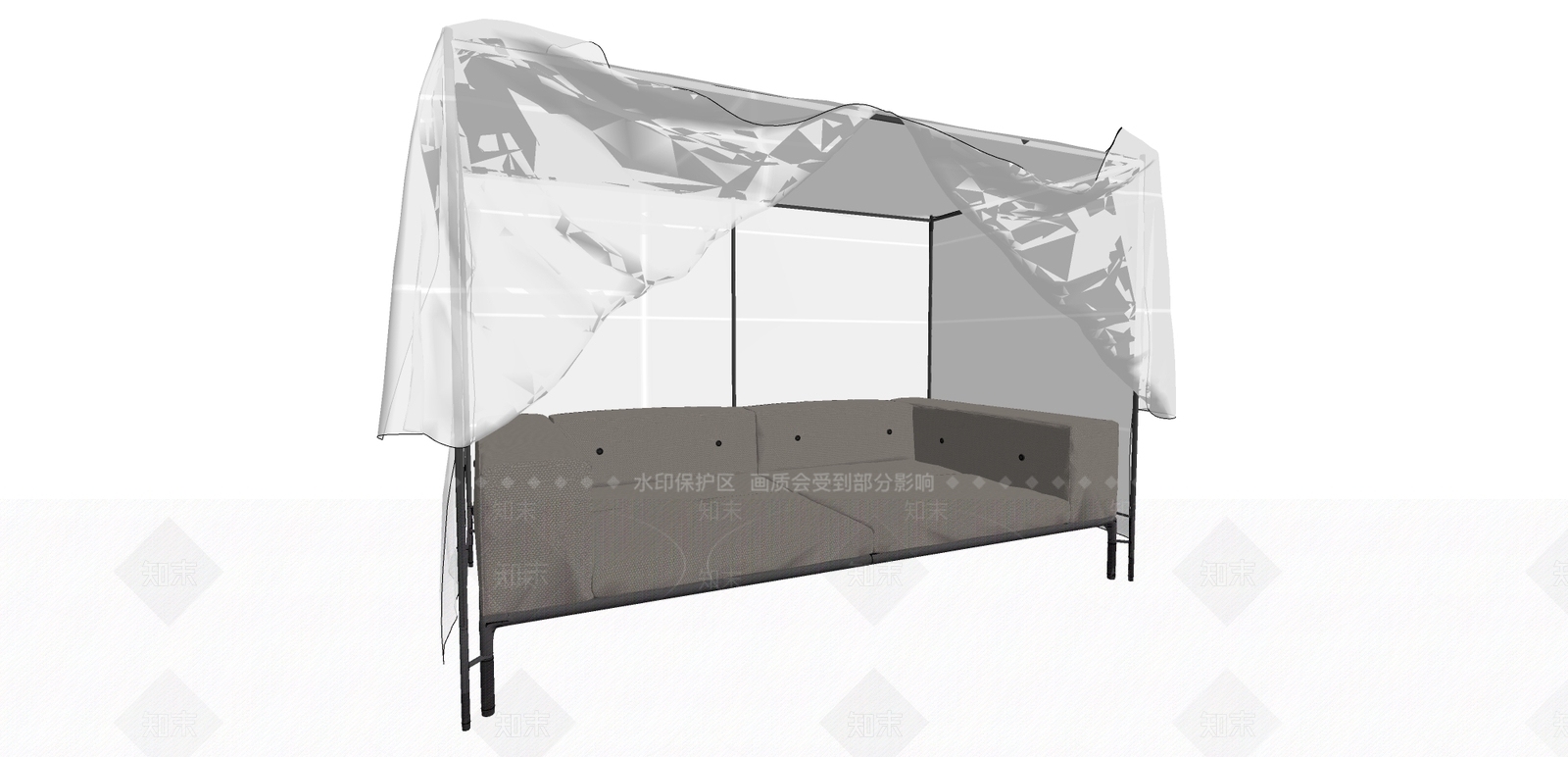 现代户外沙发SU模型下载【ID:196666307】