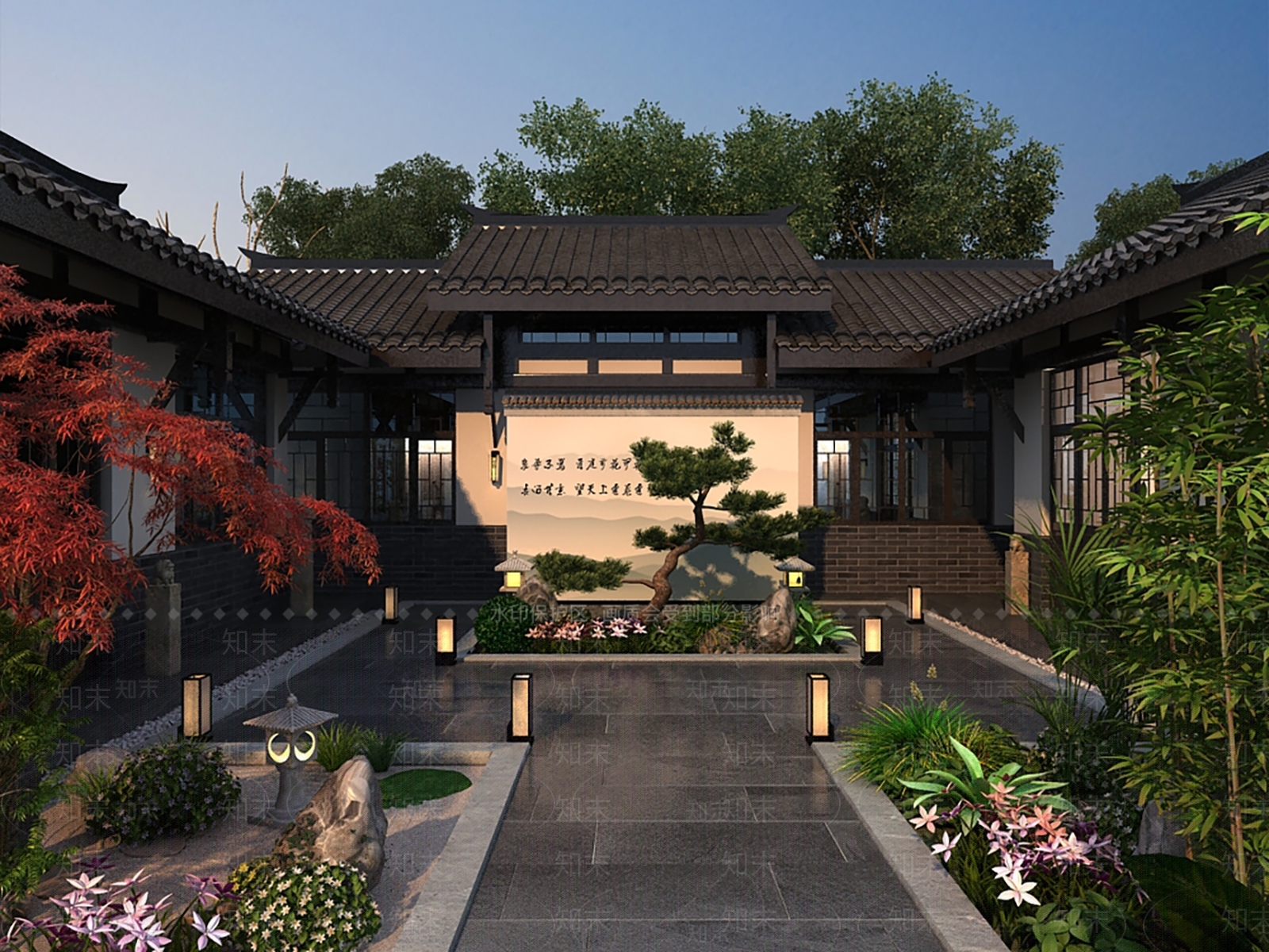 四合院3D模型精品下载_3dmax模型_知末网