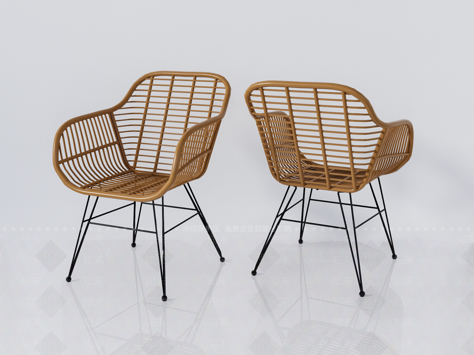 现代户外藤椅SU模型下载【ID:196690347】
