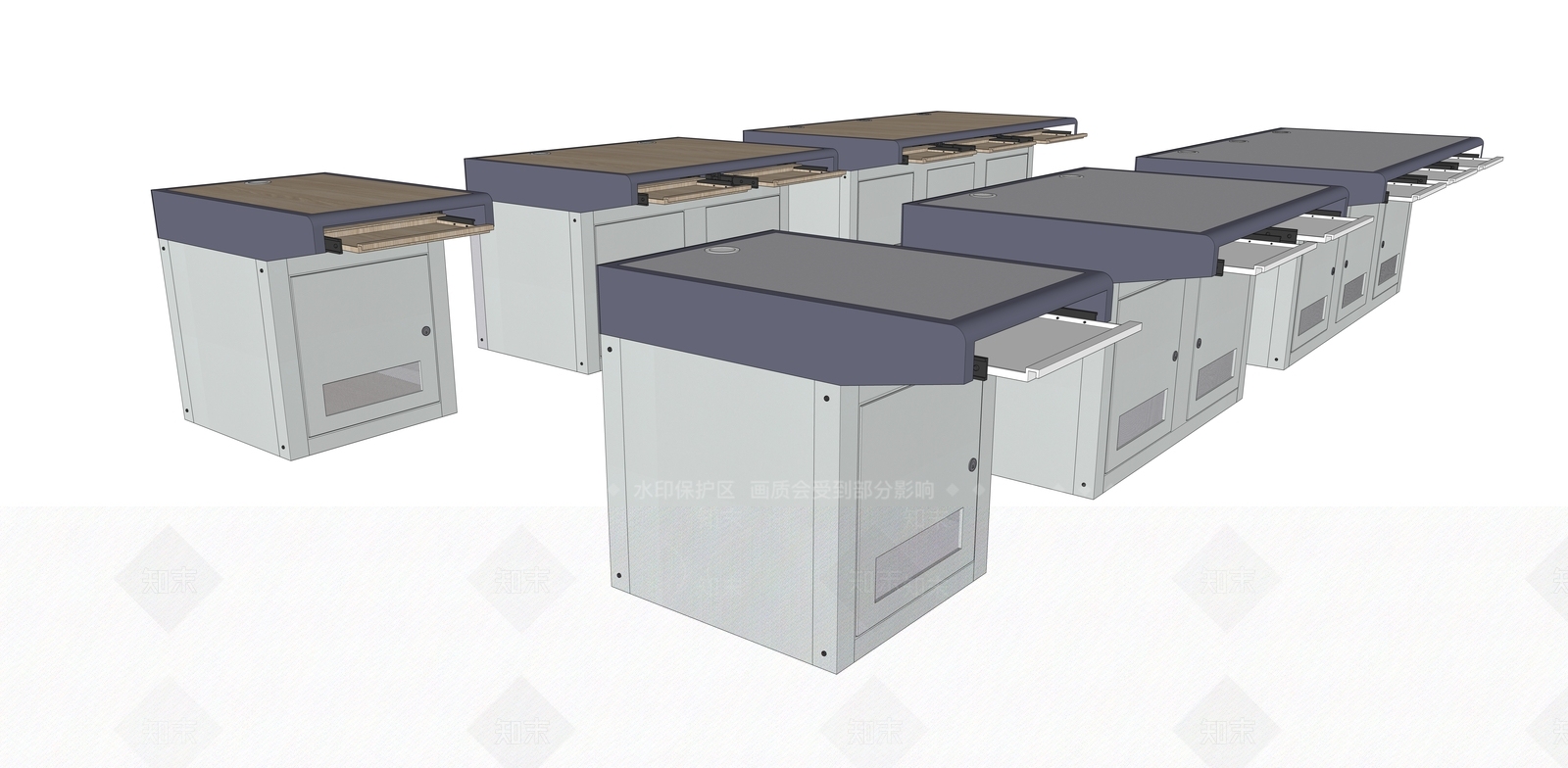 现代工业设备SU模型草图