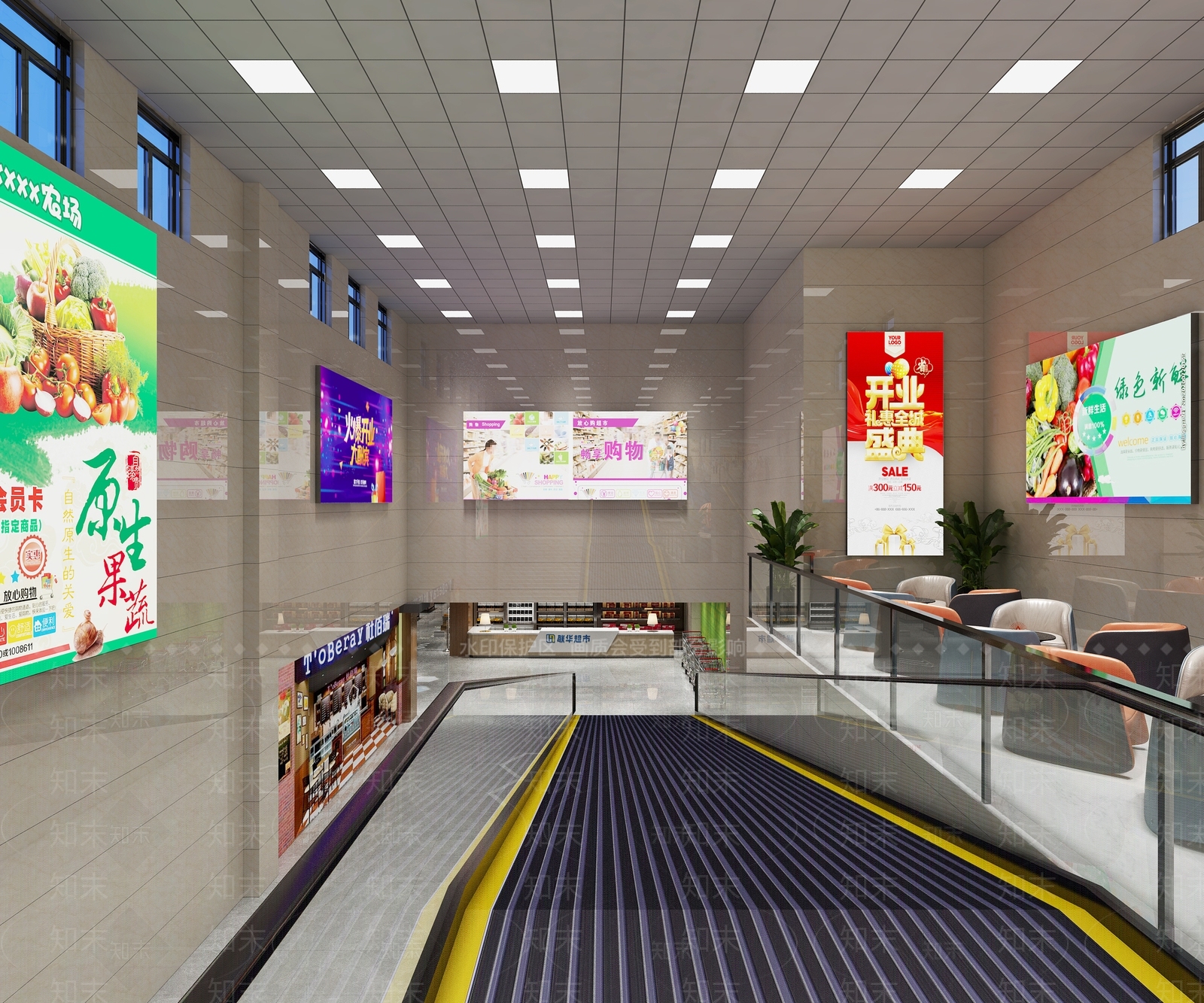 工业风超市3D模型下载【ID:596693341】