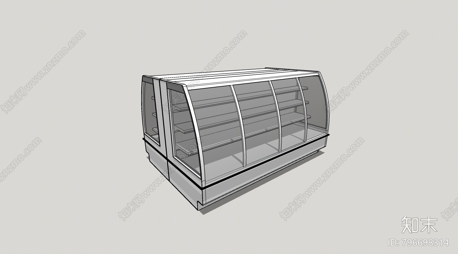 现代蛋糕柜SU模型下载【ID:796698314】