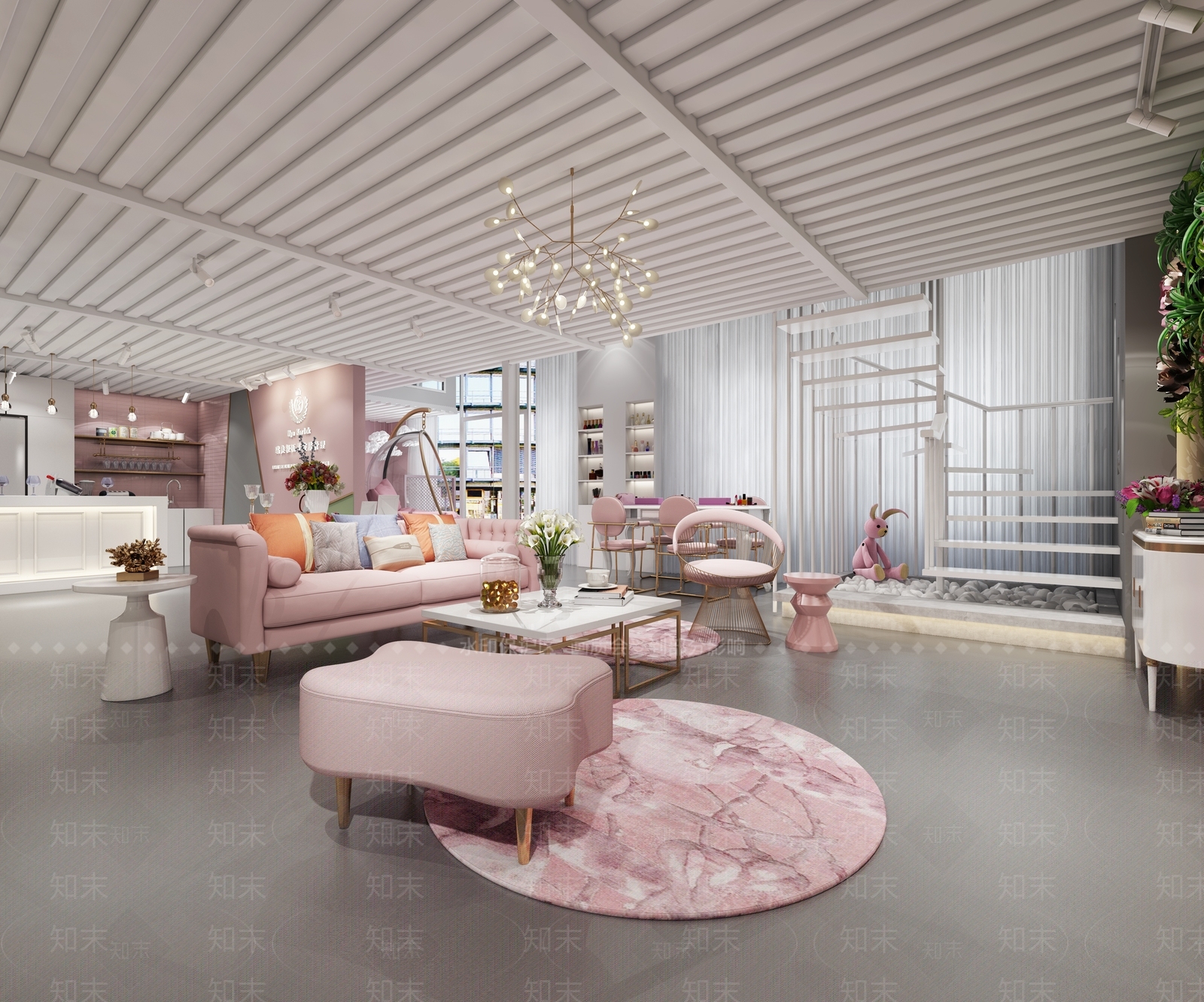 现代美容店SU模型下载【ID:596704313】