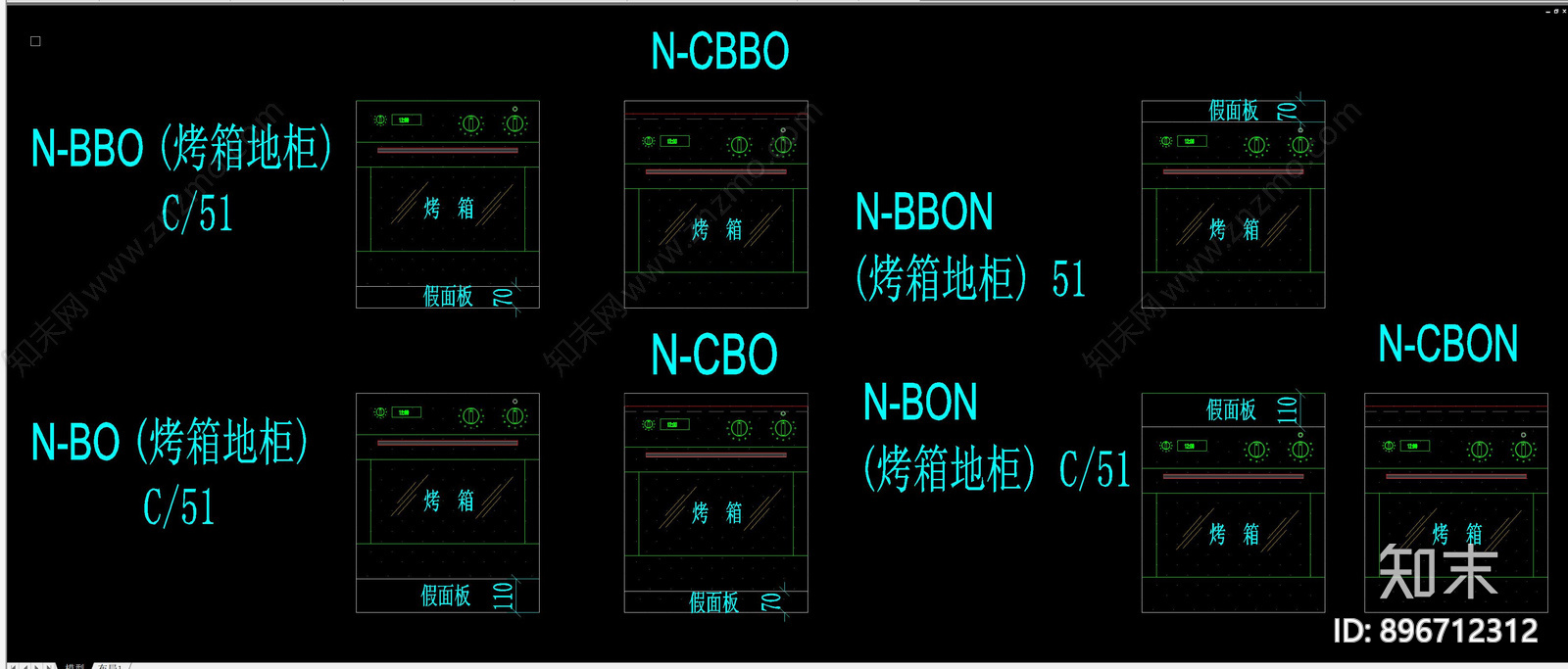 橱柜cad施工图下载【ID:896712312】
