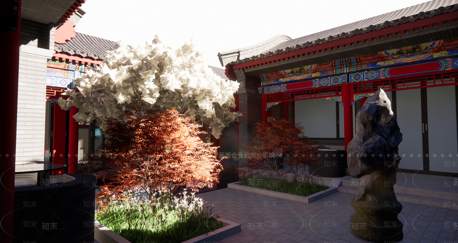 中式四合院SU模型下载【ID:396715225】