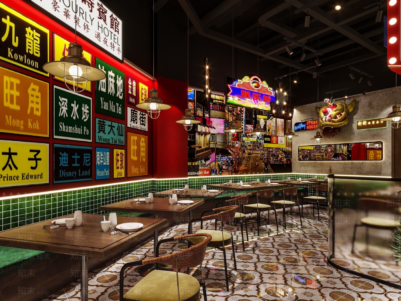 工业风茶餐厅3D模型下载【ID:496724190】