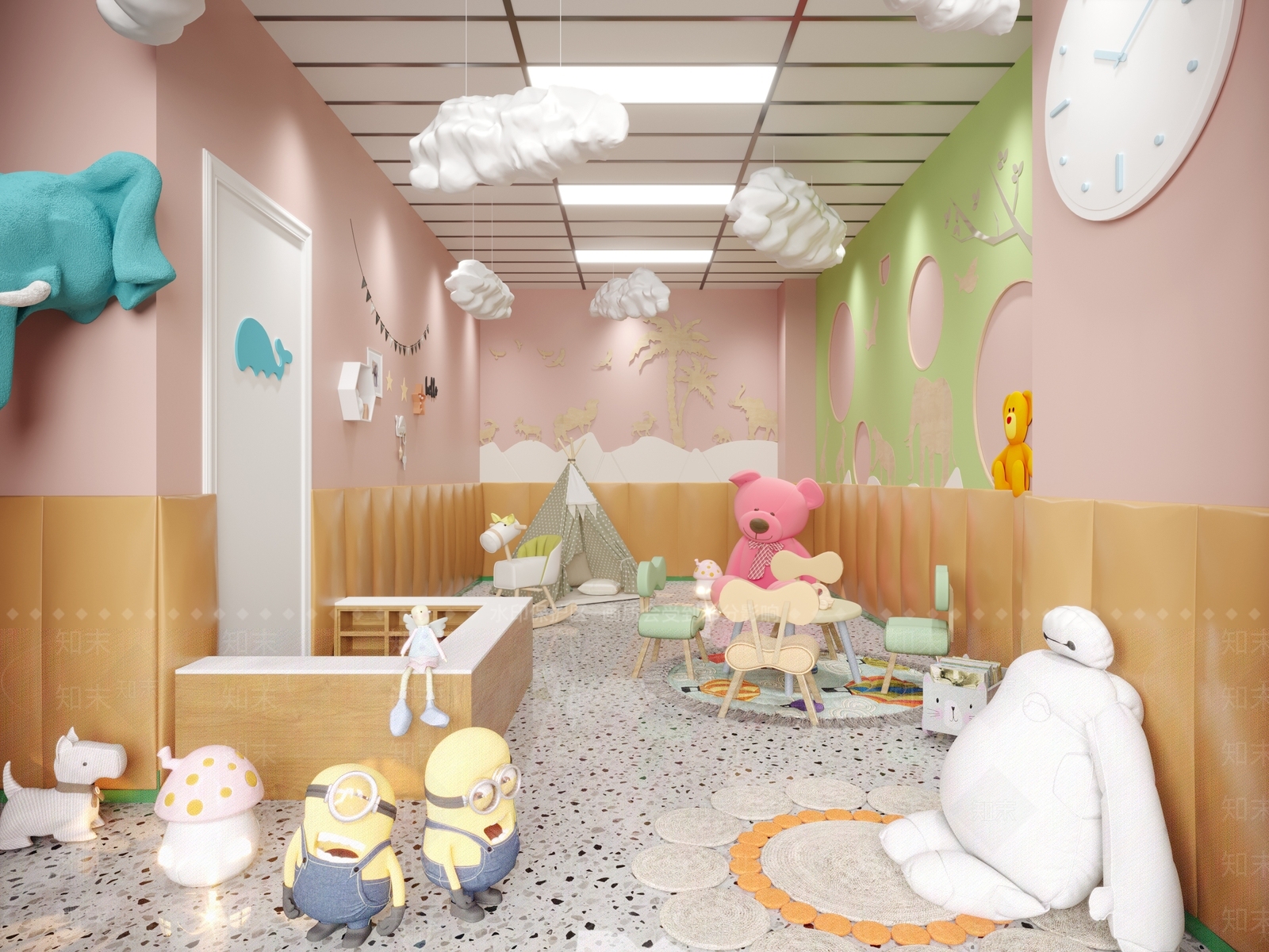 北欧幼儿园娱乐区3D模型下载【ID:396737972】