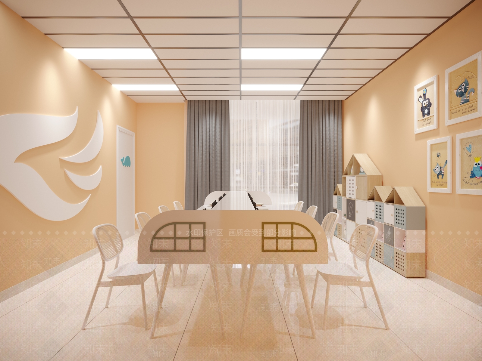 北欧幼儿园娱乐区3D模型下载【ID:396737972】