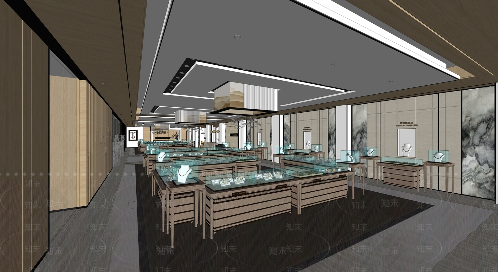 现代珠宝店SU模型下载【ID:196737452】