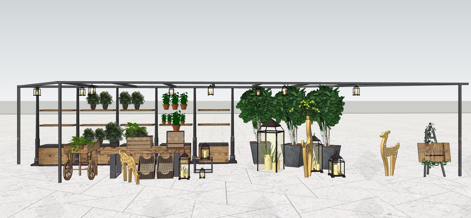 现代展架SU模型下载【ID:996738185】