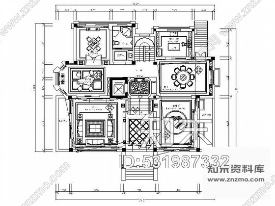 施工图某奢华欧式别墅室内装饰装修图cad施工图下载【ID:531987332】