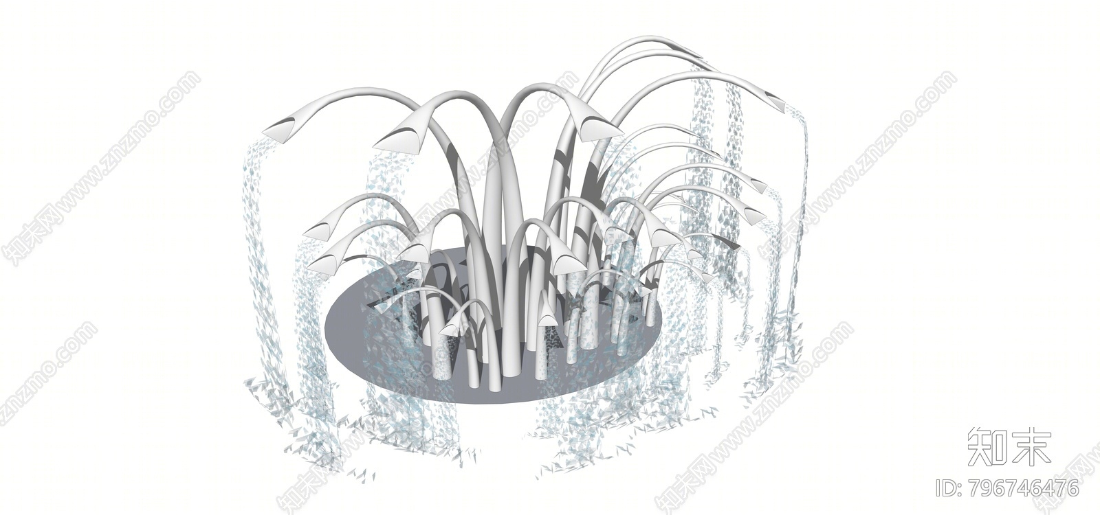 现代水景SU模型下载【ID:796746476】