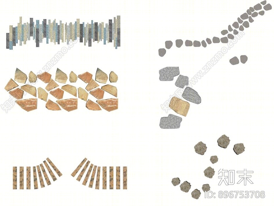 现代石头小路SU模型下载【ID:896753708】