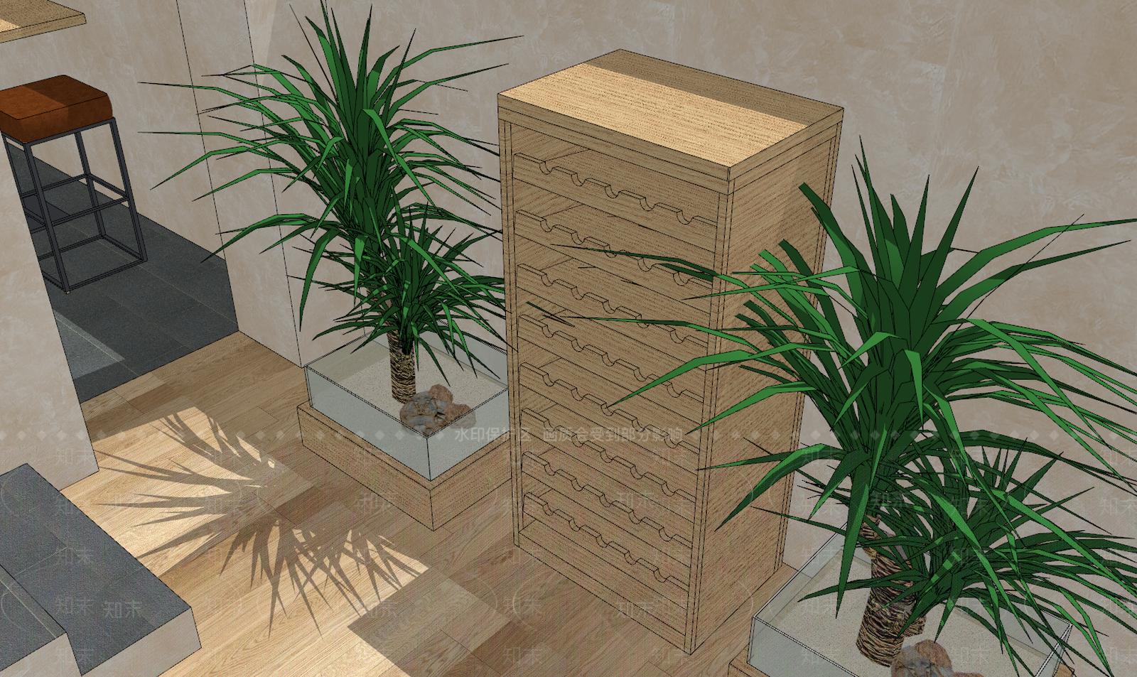 现代餐厅SU模型下载【ID:996758095】