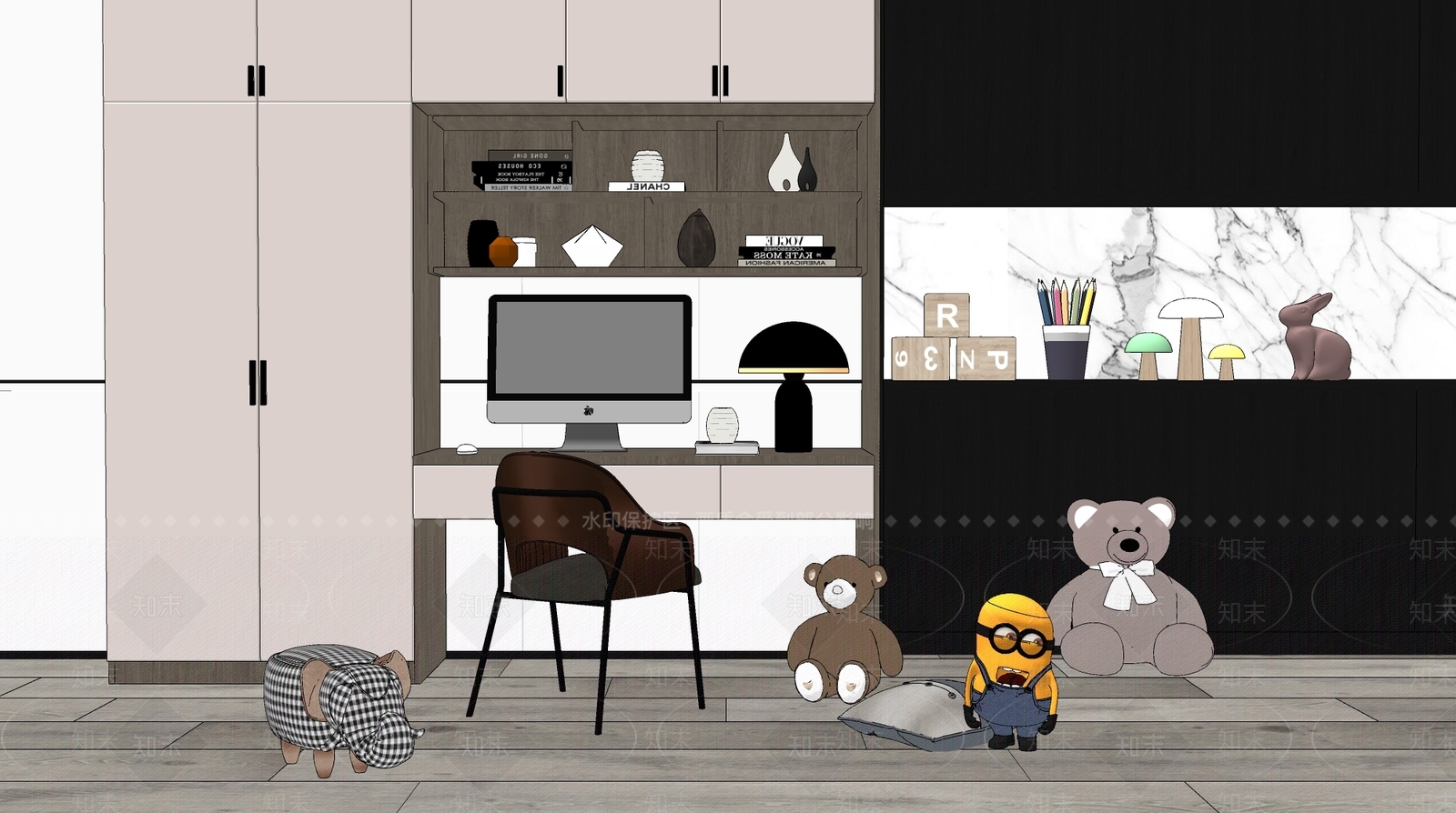 现代儿童玩具房SU模型下载【ID:496811640】