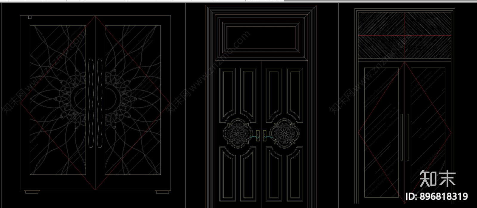 单开门施工图下载【ID:896818319】