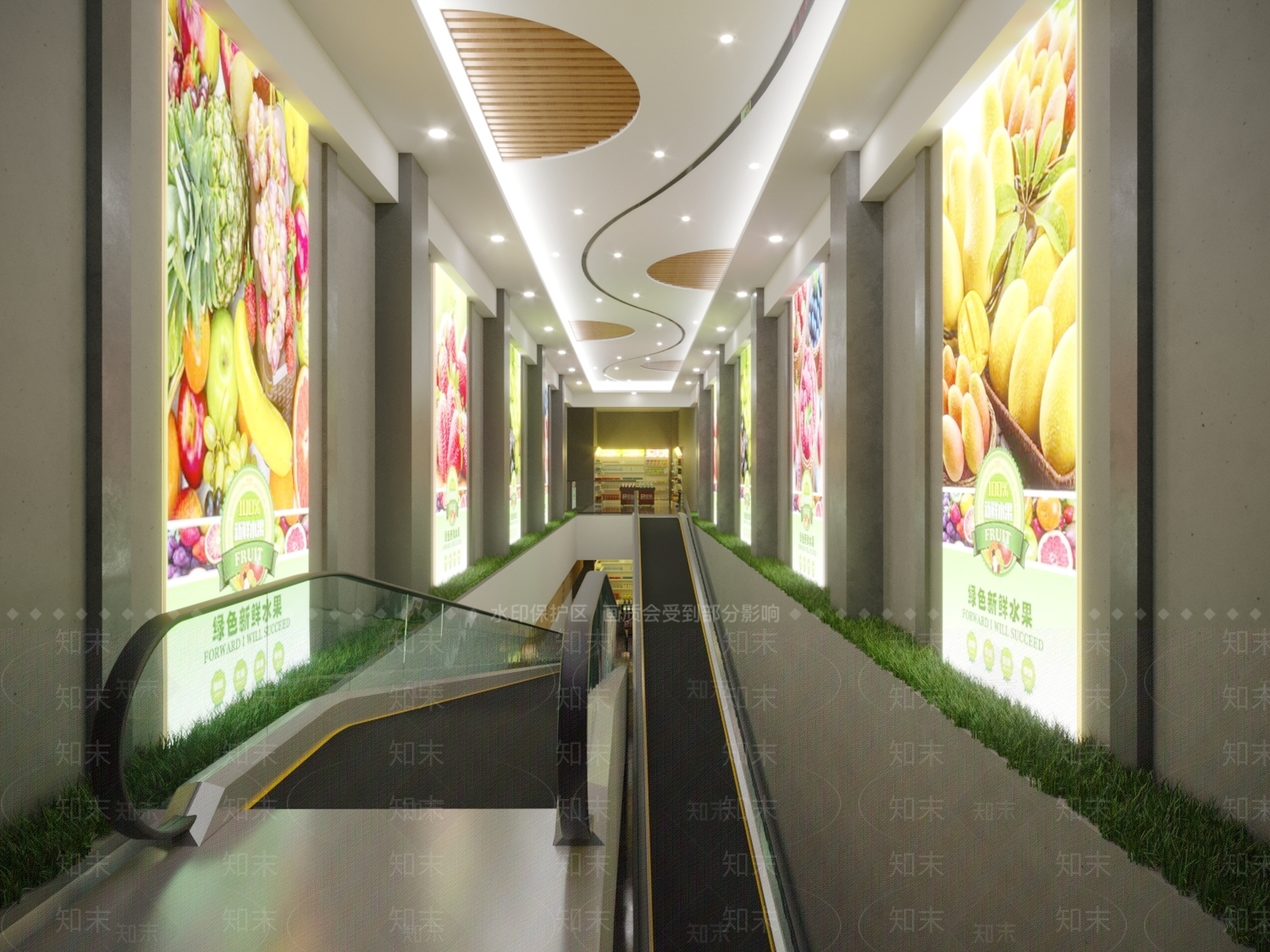 现代超市3D模型下载【ID:596845392】