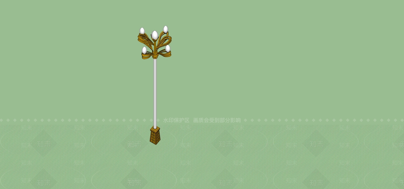 现代路灯SU模型下载【ID:396848595】