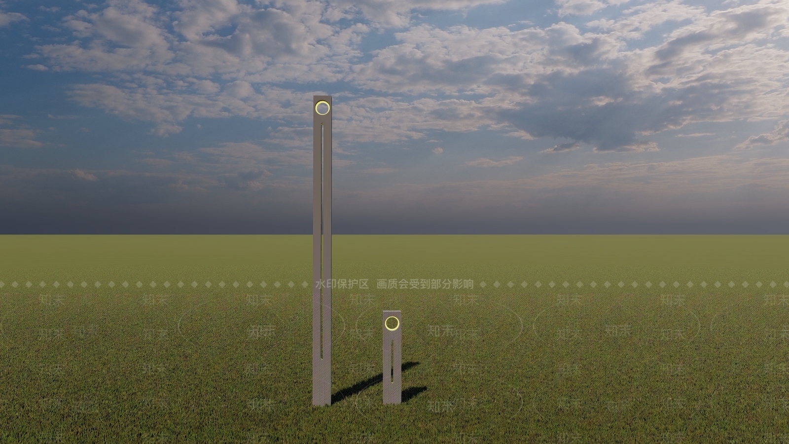 现代景观灯SU模型下载【ID:396863688】