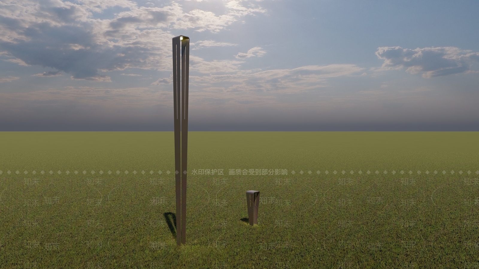 现代景观灯SU模型下载【ID:396864651】