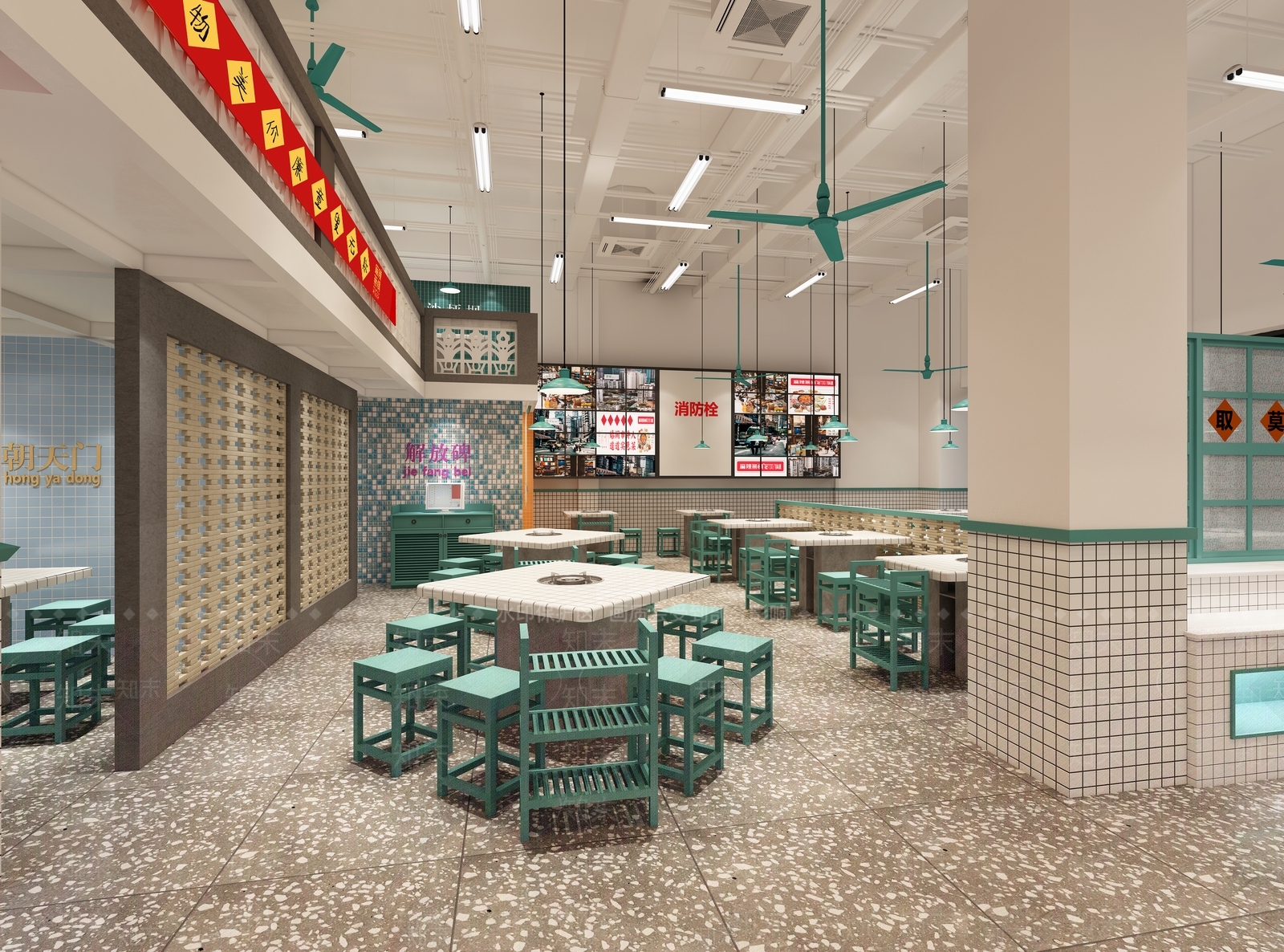 工业风火锅店3D模型下载【ID:396875243】