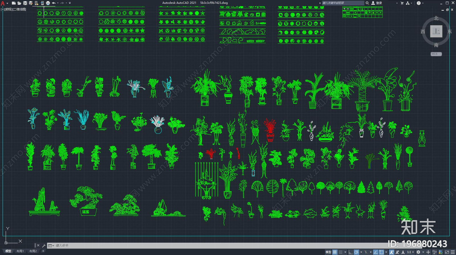园林景观植物cad施工图下载【ID:196880243】