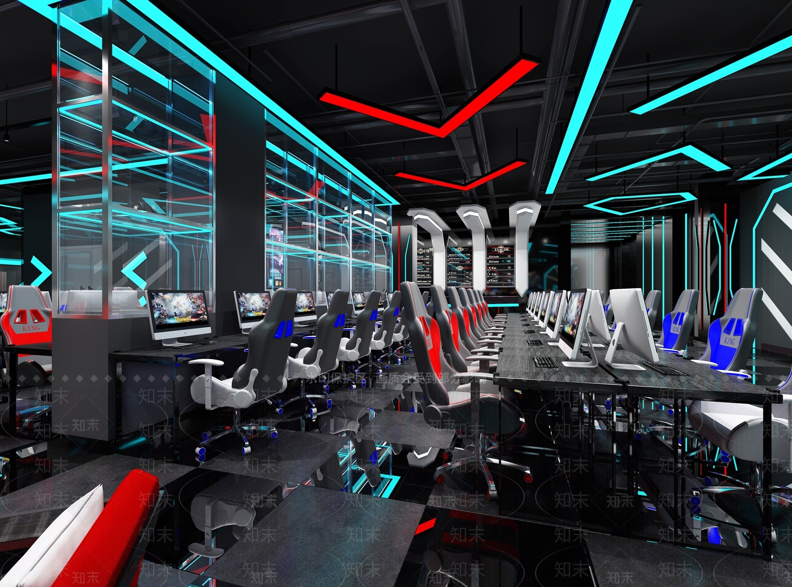 现代网吧网咖3D模型下载【ID:996893208】