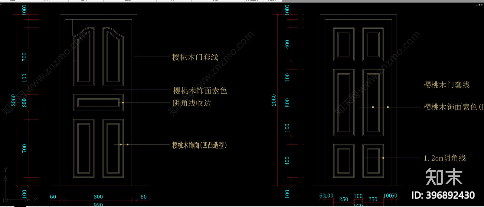 平开门cad施工图下载【ID:396892430】