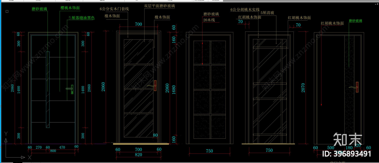 推拉门施工图下载【ID:396893491】