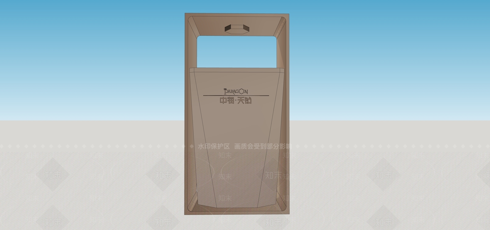 现代垃圾桶SU模型下载【ID:396907399】