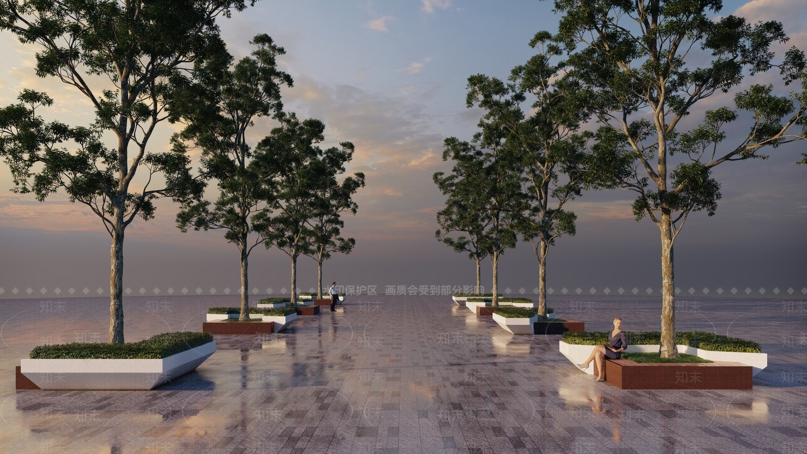 现代景观座椅SU模型下载【ID:796908780】