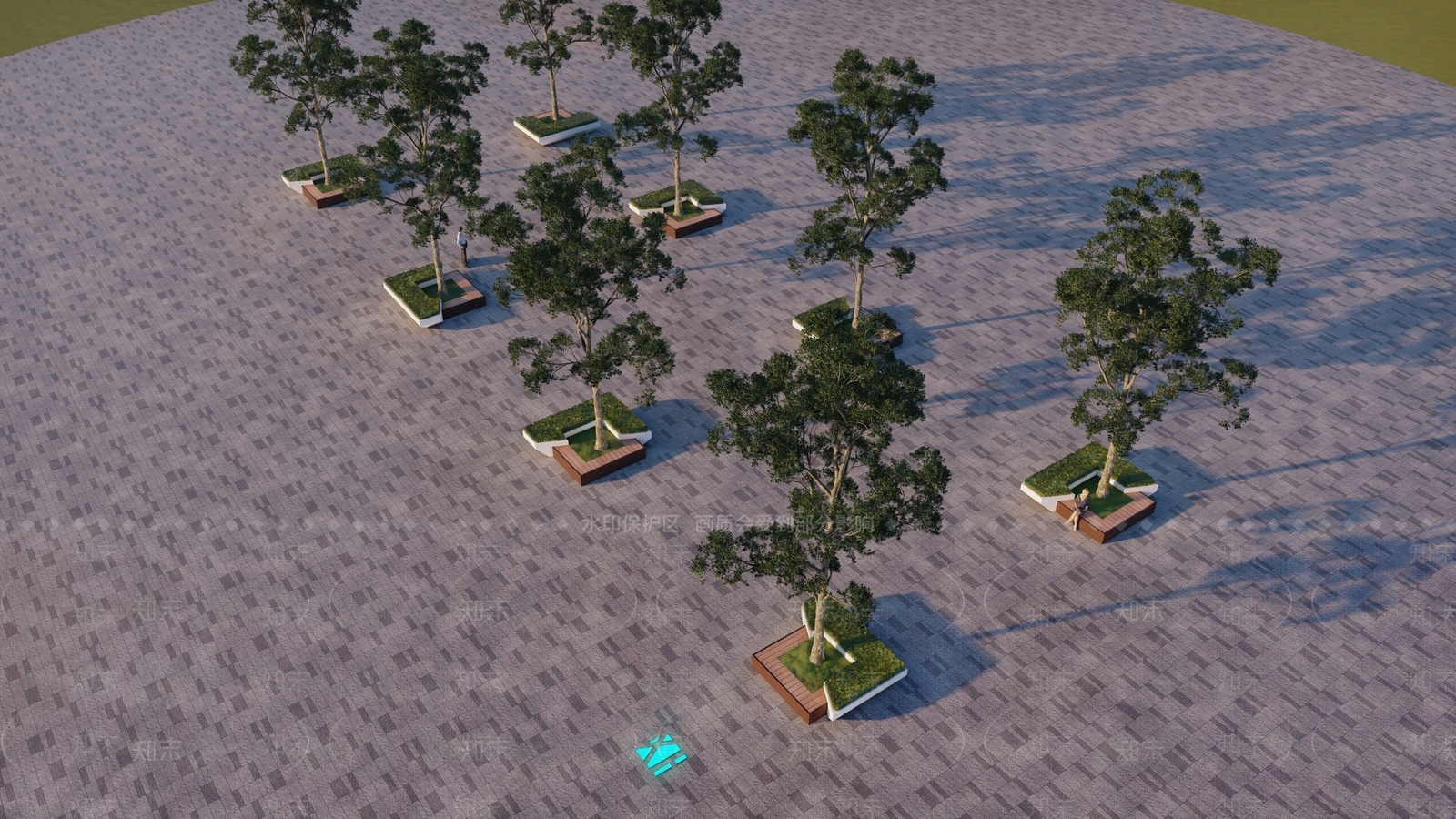 现代景观座椅SU模型下载【ID:796908780】