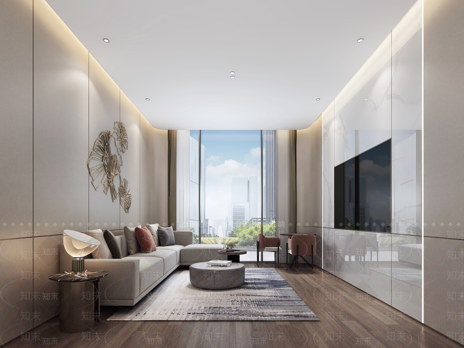 现代售楼处VIP接待室3D模型下载【ID:496930501】